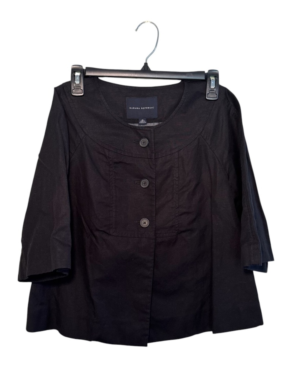 Banana Republic Black Buttoned Blouse